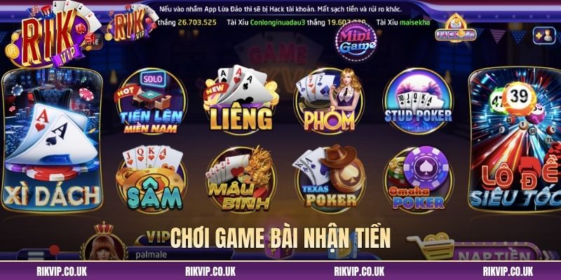 Chơi game bài nhận tiền